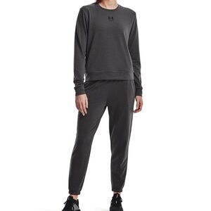Under Armour Woman’s Rival Terry Jogger Set in Jet Grey Size XS/Small